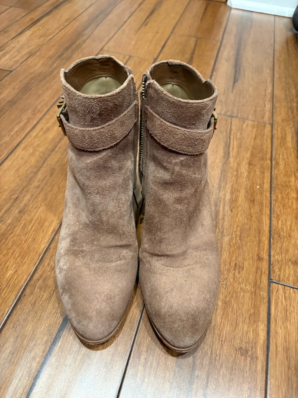 Michael Kors Women's Suede Ankle Booties in Taupe Brown